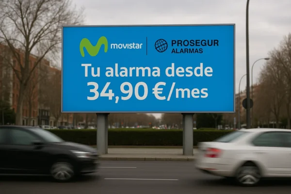 Cartel de Movistar Prosegur Alarmas