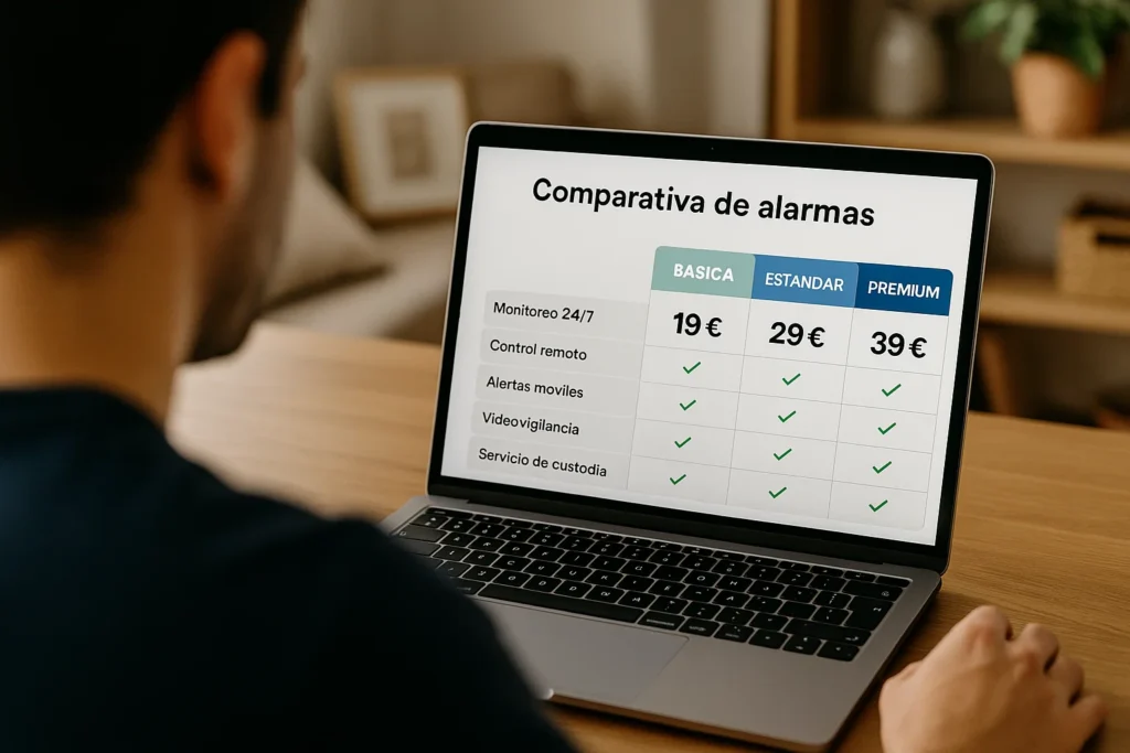 Comparativa de alarmas segun la ocu