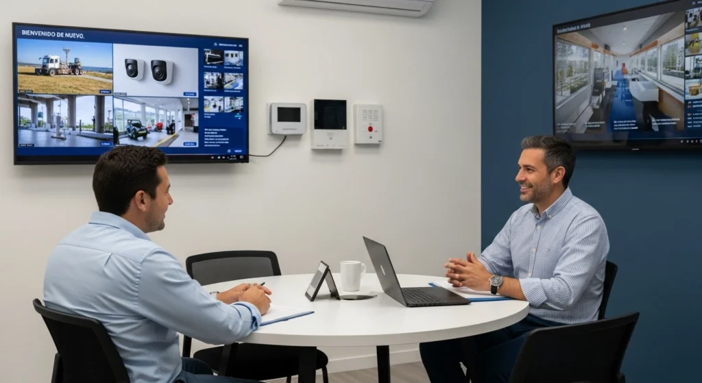 Persona de Trablisa explica servicio a cliente