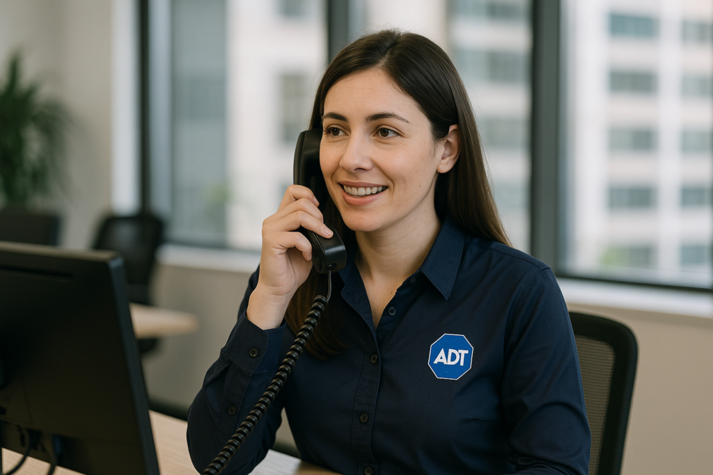 Trabajadora de atención al cliente de ADT