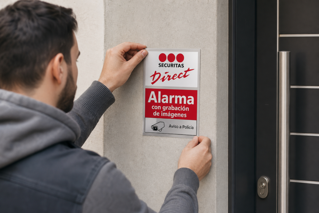 Pegatina Securitas Direct: legalidad, multas y seguridad real